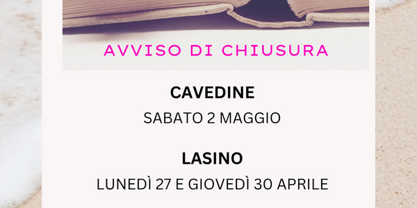 Immagine decorativa per il contenuto Avviso chiusure