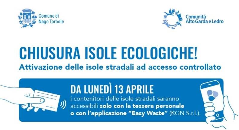 Nago-Torbole, dal 13 aprile isole ecologiche ad accesso controllato: si aprono con tessera o App