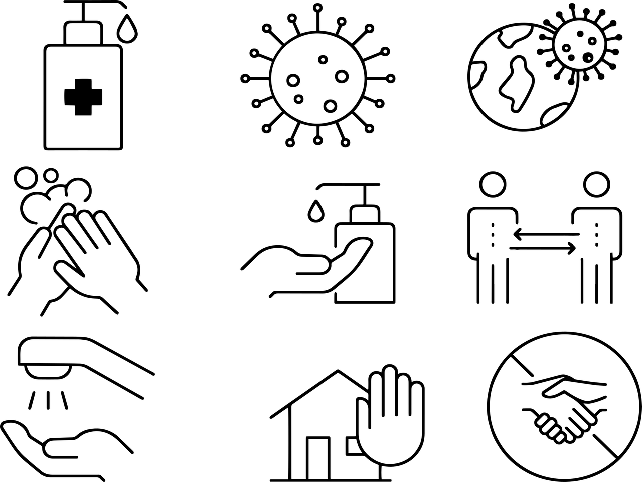 Immagine: Coronavirus line art gef58b27ee 1280