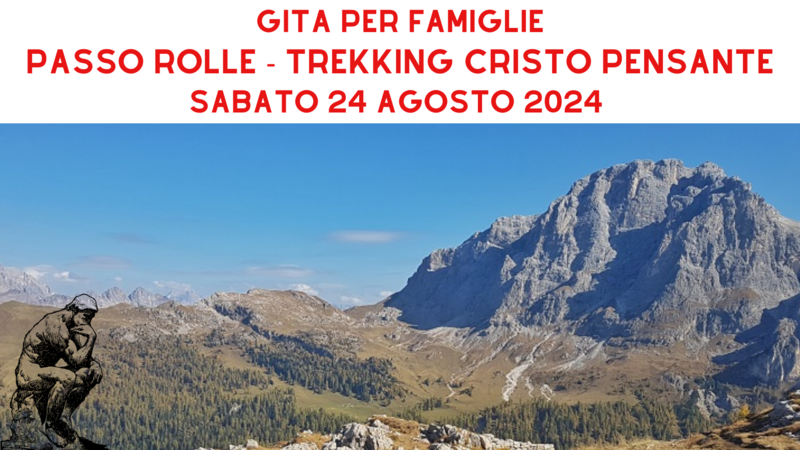 Gita x Famiglie: Passo Rolle - Trekking Cristo pensante