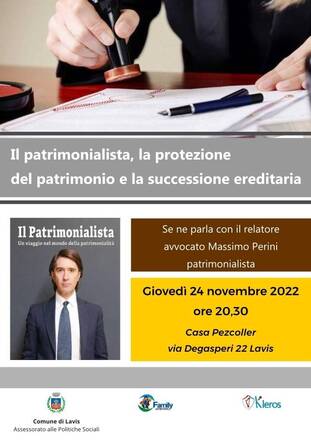 IL PATRIMONIALISTA, LA PROTEZIONE DEL PATRIMONIO E LA SUCCESSIONE EREDITARIA  IL PATRIMONIALISTA, LA PROTEZIONE DEL PATRIMONIO E LA SUCCESSIONE EREDITARIA
