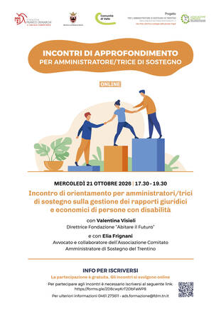 Amministratori di sostegno: incontro online