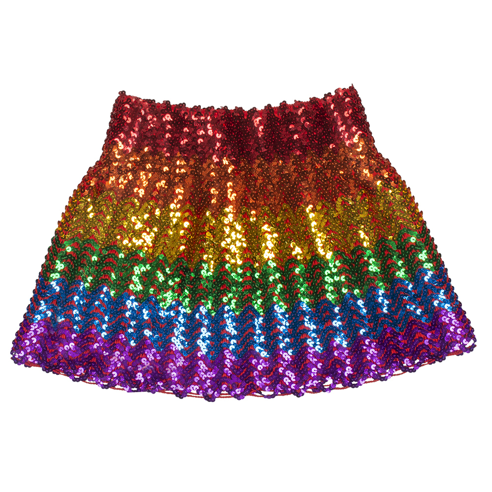 Minirokje Sequins rainbow