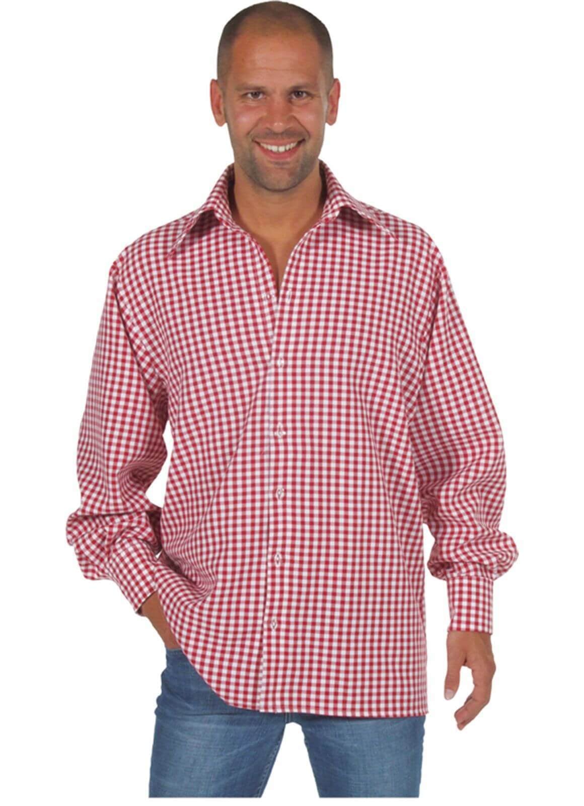 Trachten hemd brabants rood