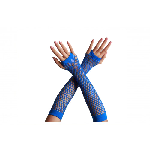 HVisnet handschoen lang blauw