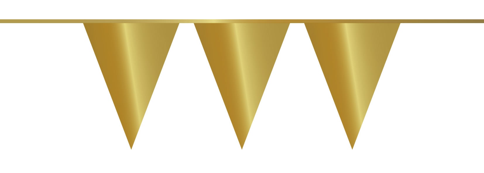 Vlaggenlijn PE 10mtr goud