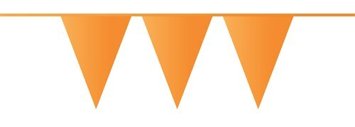 Vlaggenlijn PE oranje 10 meter