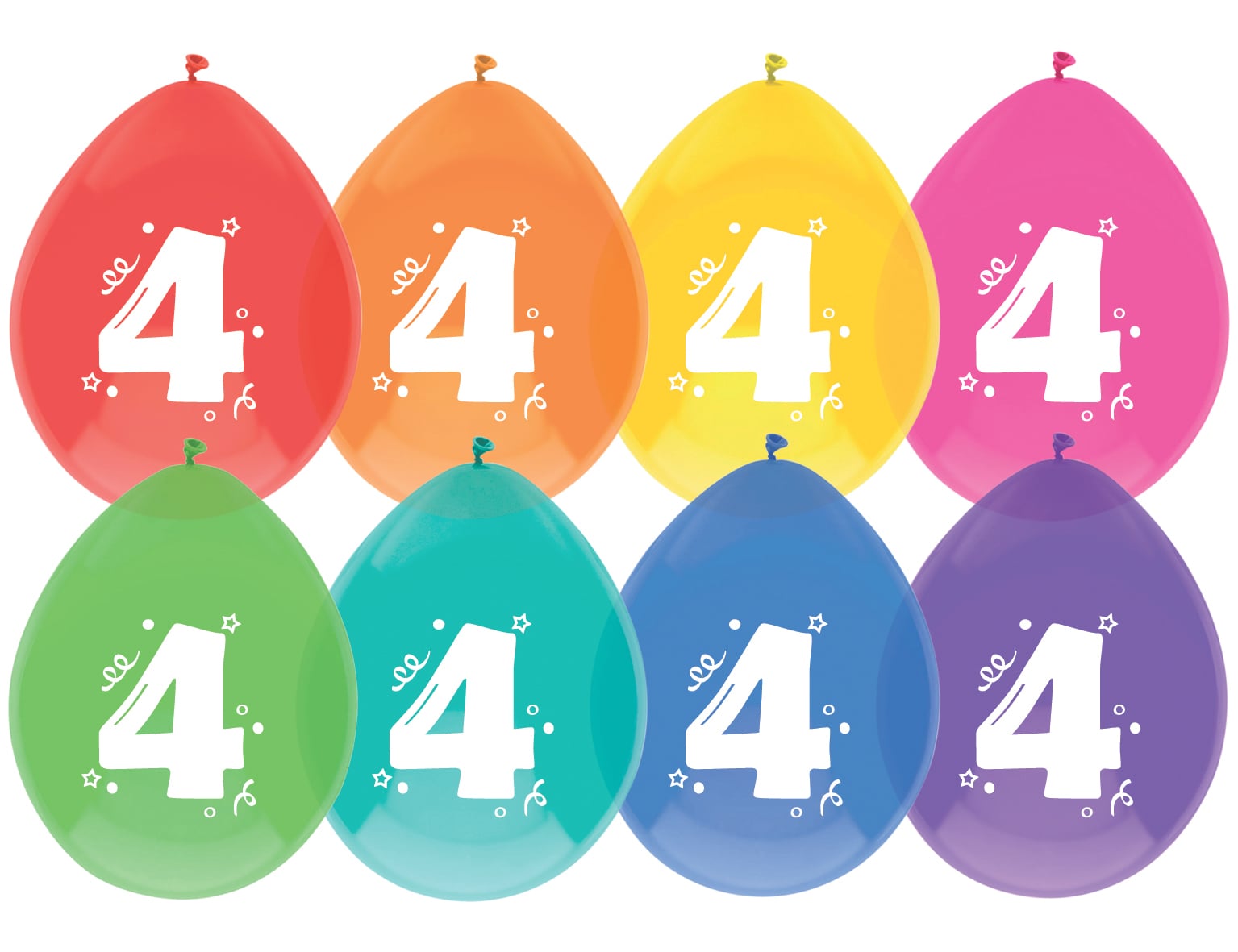 Ballonnen leeftijd 8 stuks 4 jaar OP=OP