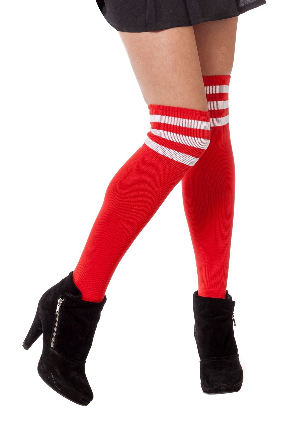 Cheerleader sokken rood/wit