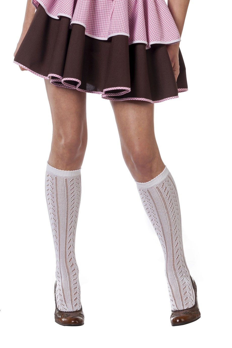 Tiroler kniesokken wit