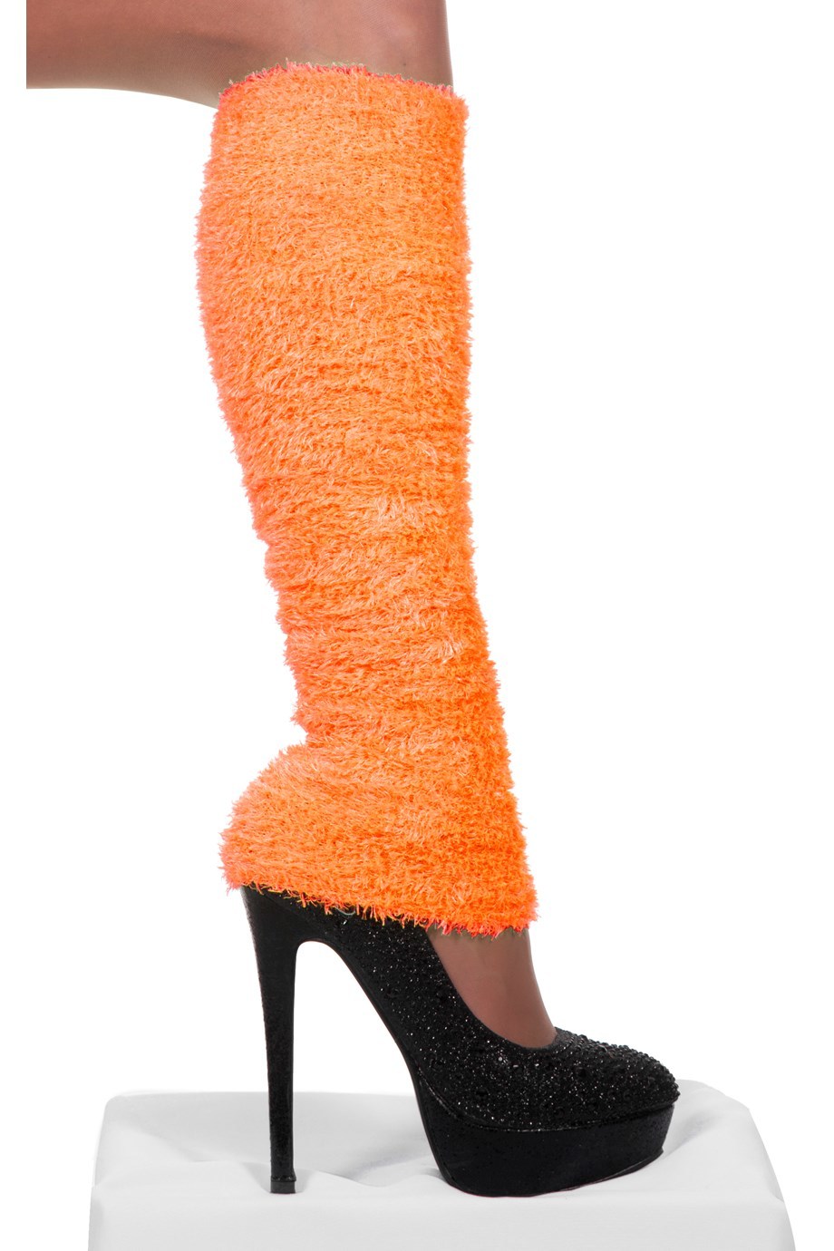 Beenwarmers neon oranje