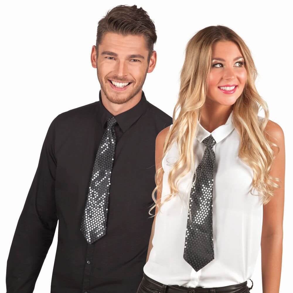 Coppens Stropdas Spangles Zwart coppens kopen in de aanbieding