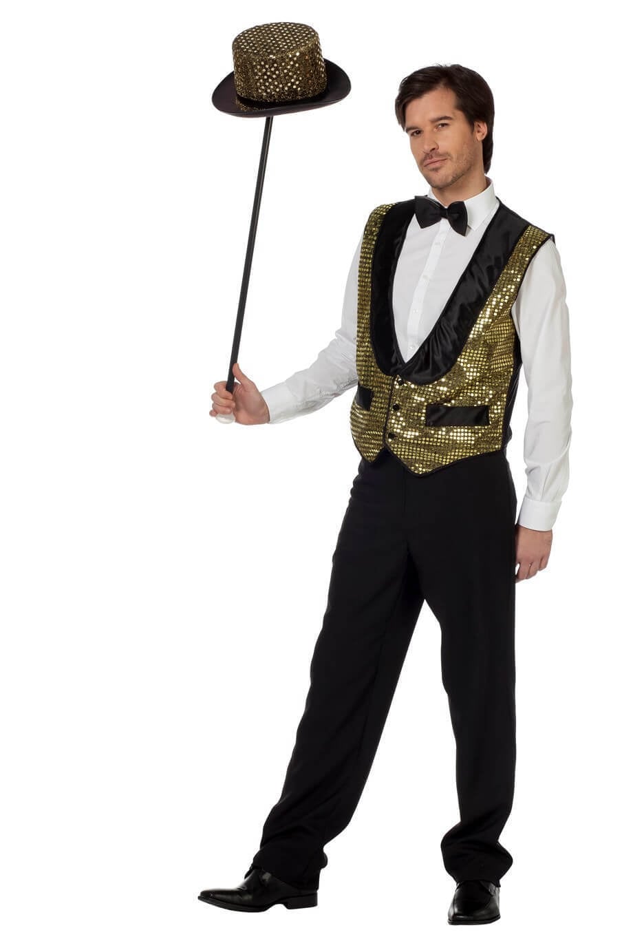 Gilet pailletten goud