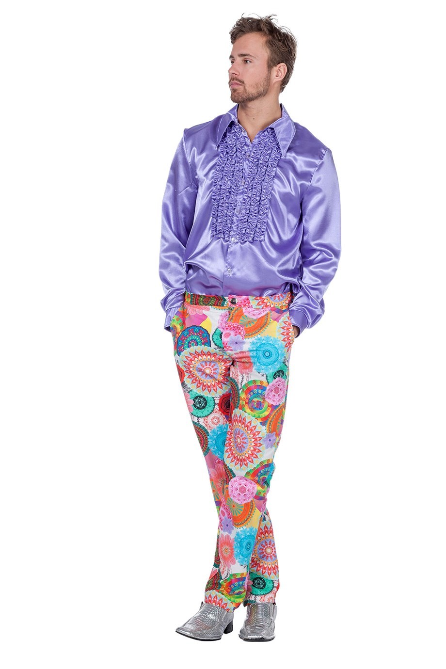 Broek multi print, hippie