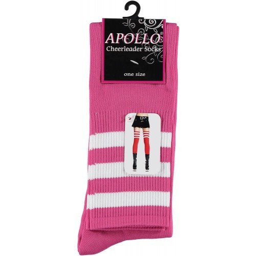 Cheerleader sokken roze wit