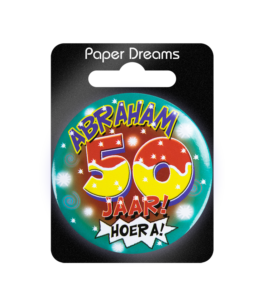 Button button klein Abraham 50 jaar