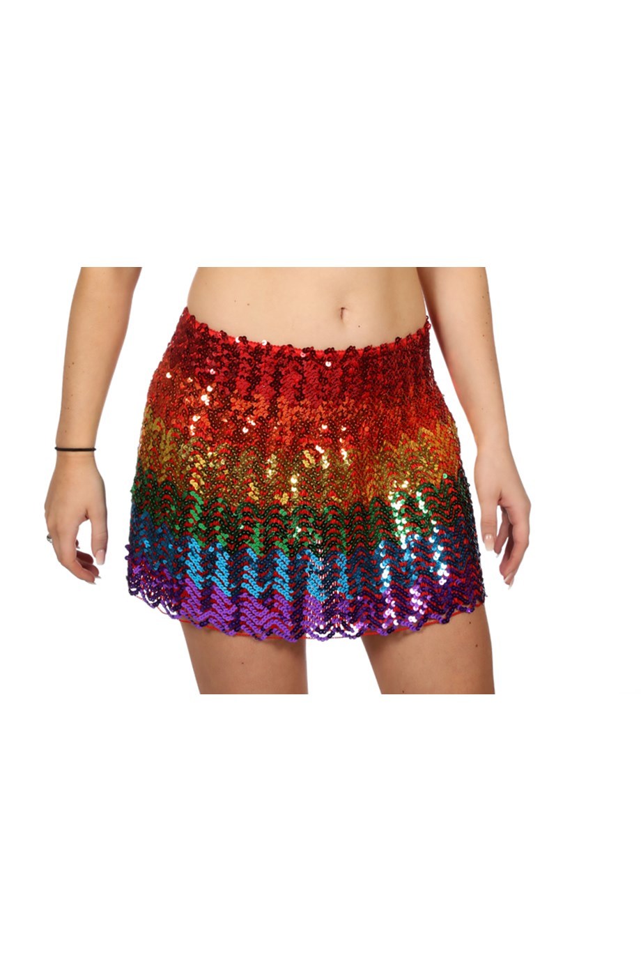 Rok pailletten regenboog