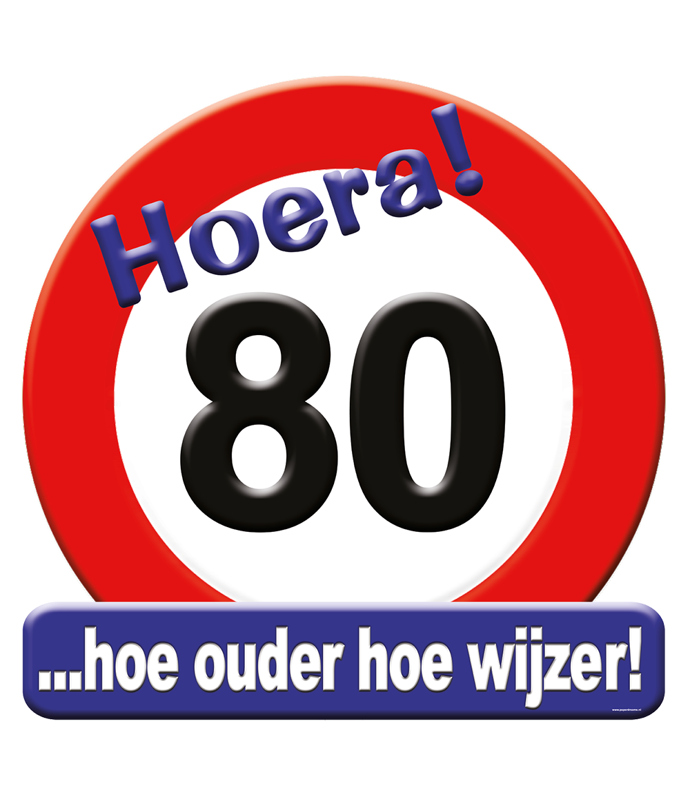 Huldeschild - 80 jaar
