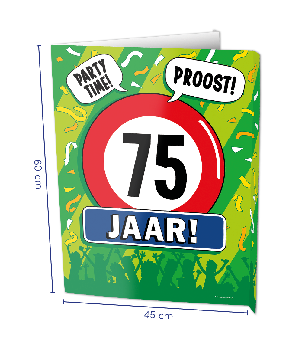 Window signs - 75 jaar OP=OP