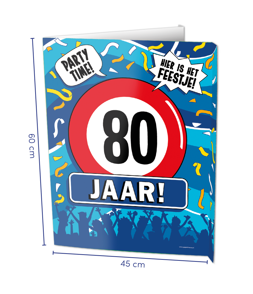 Window signs - 80 jaar OP=OP