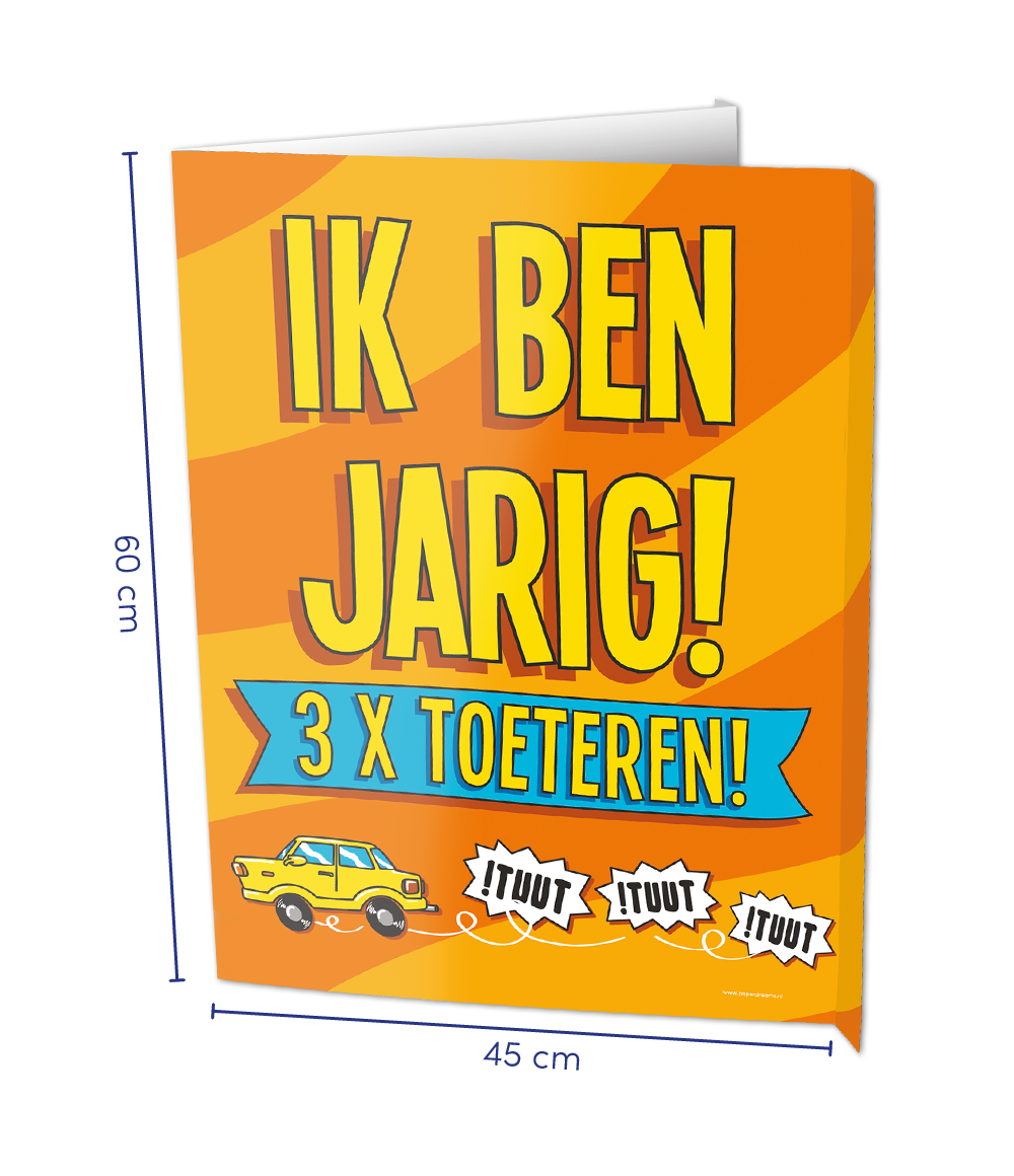 Window signs - van harte gefeliciteerd OP=OP
