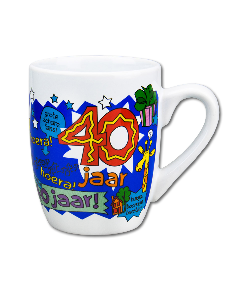 Cartoonmok 40 jaar man