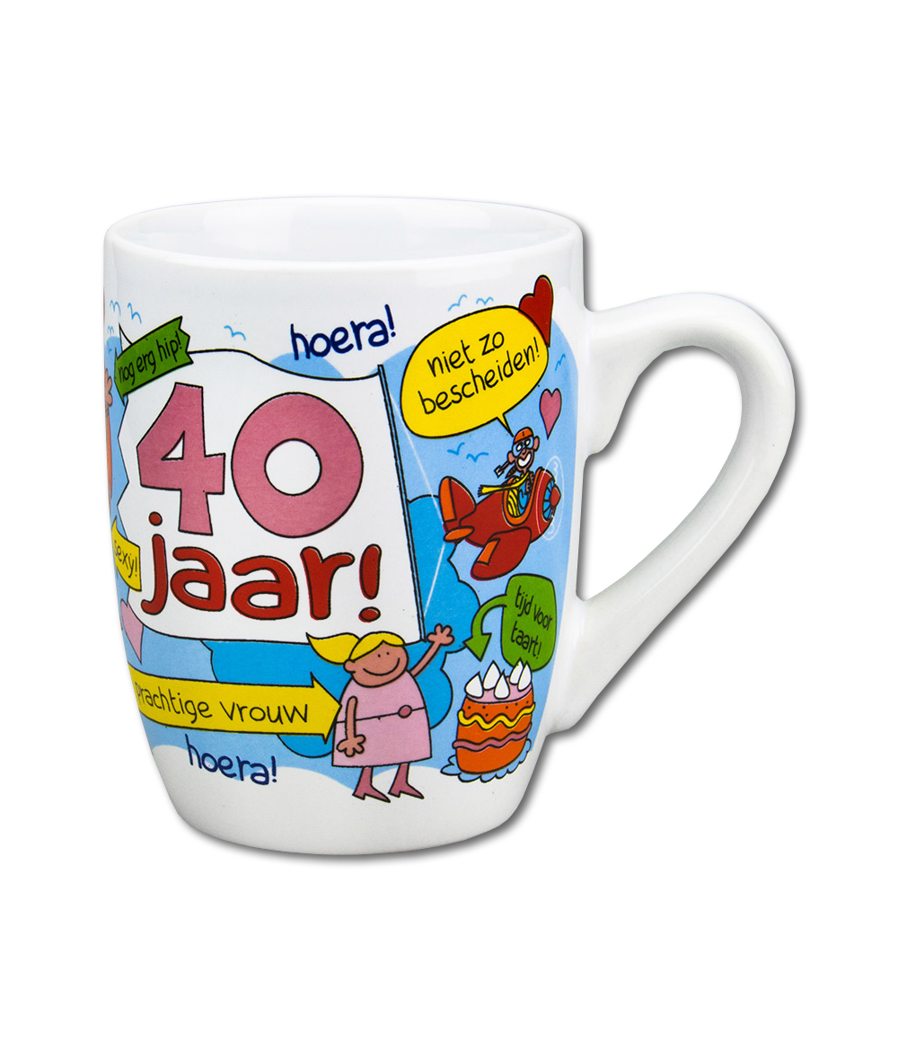 Cartoonmok 40 jaar vrouw