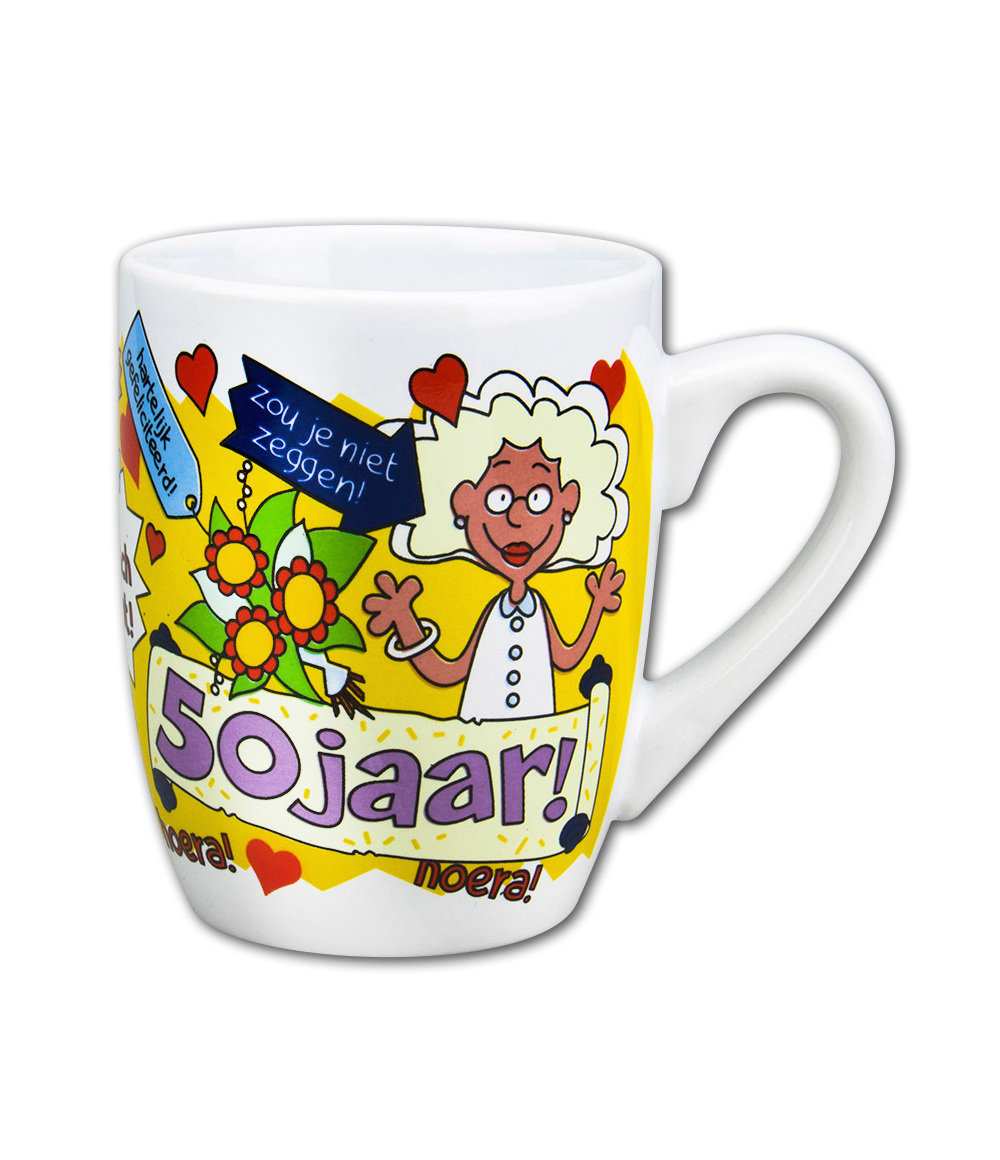 Cartoonmok 50 jaar vrouw