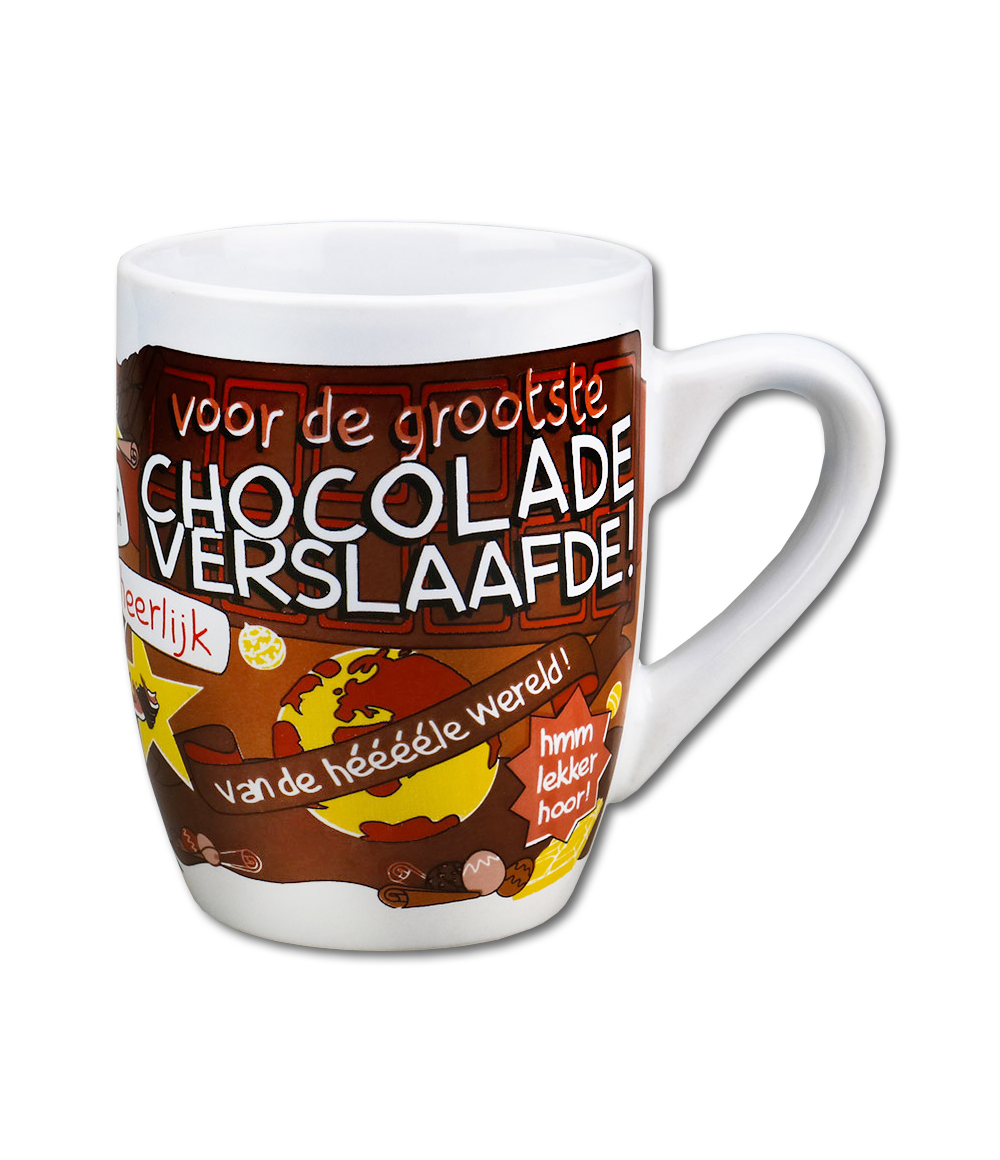 Cartoonmok Chocolade verslaafde