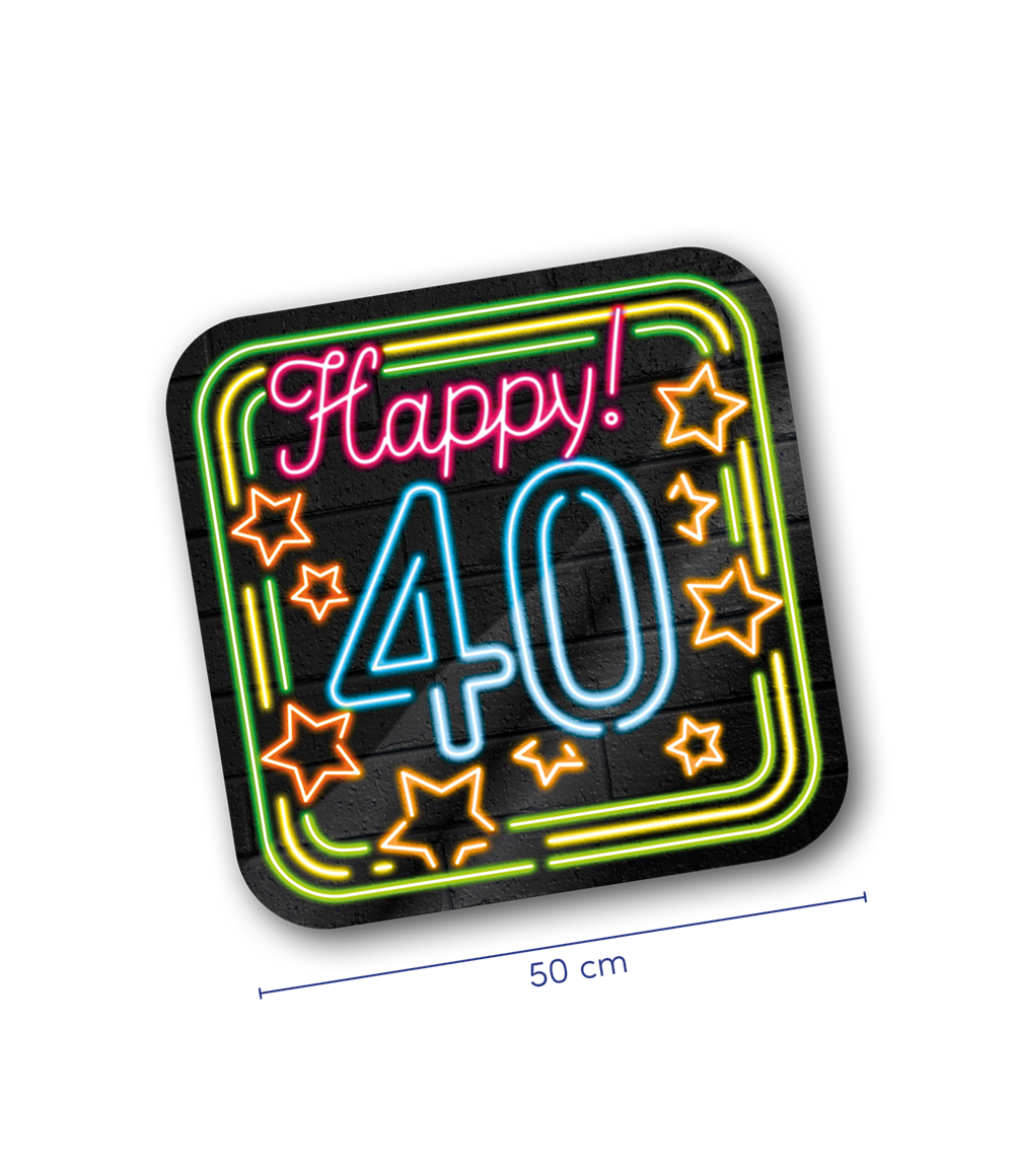 Huldeschild Neon - 40 jaar