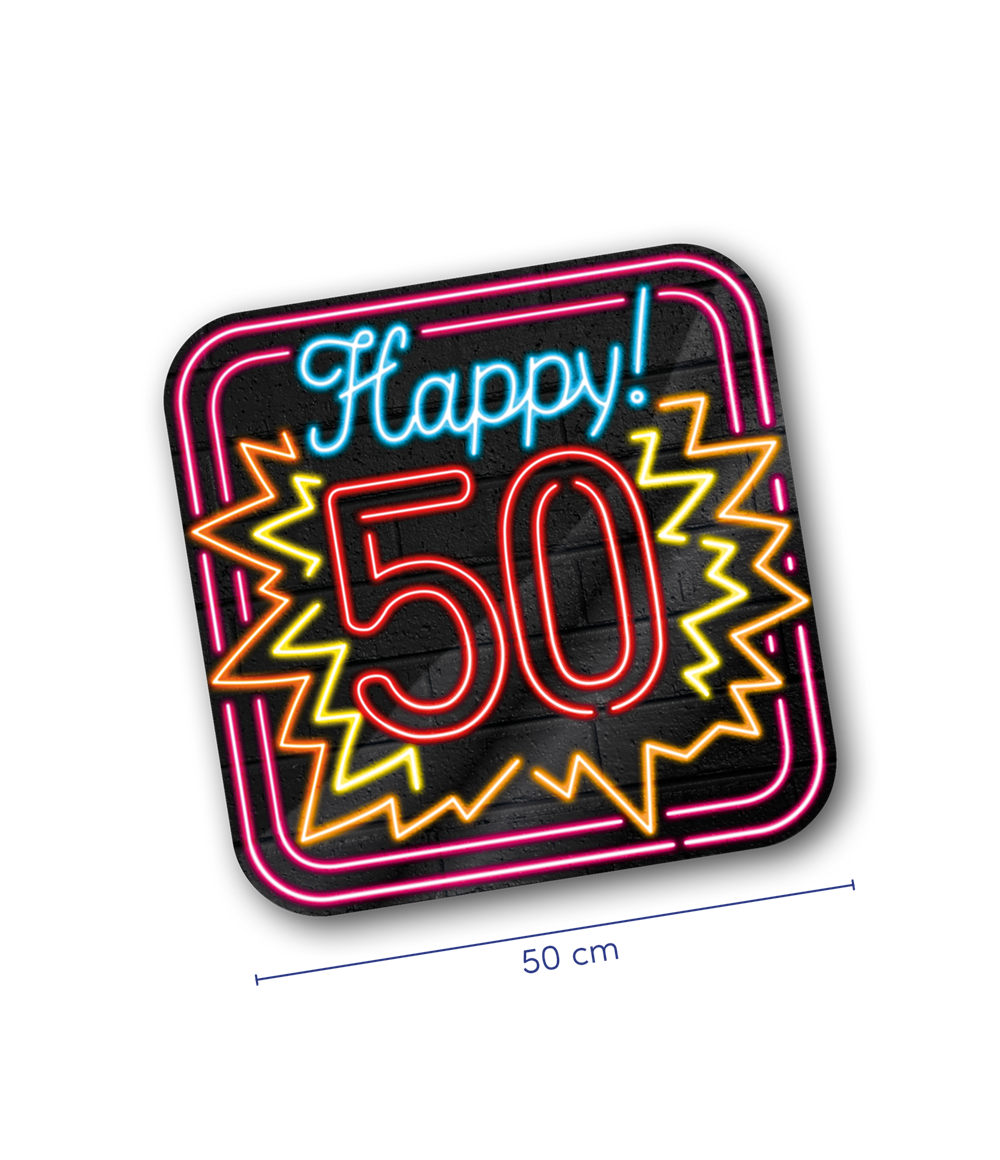 Huldeschild Neon - 50 jaar