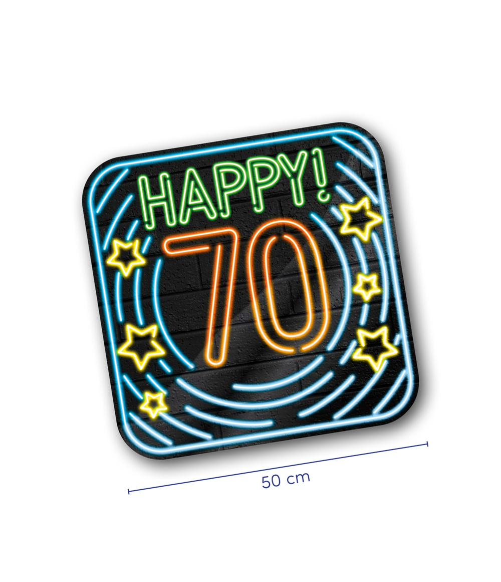 Huldeschild Neon - 70 jaar OP=OP