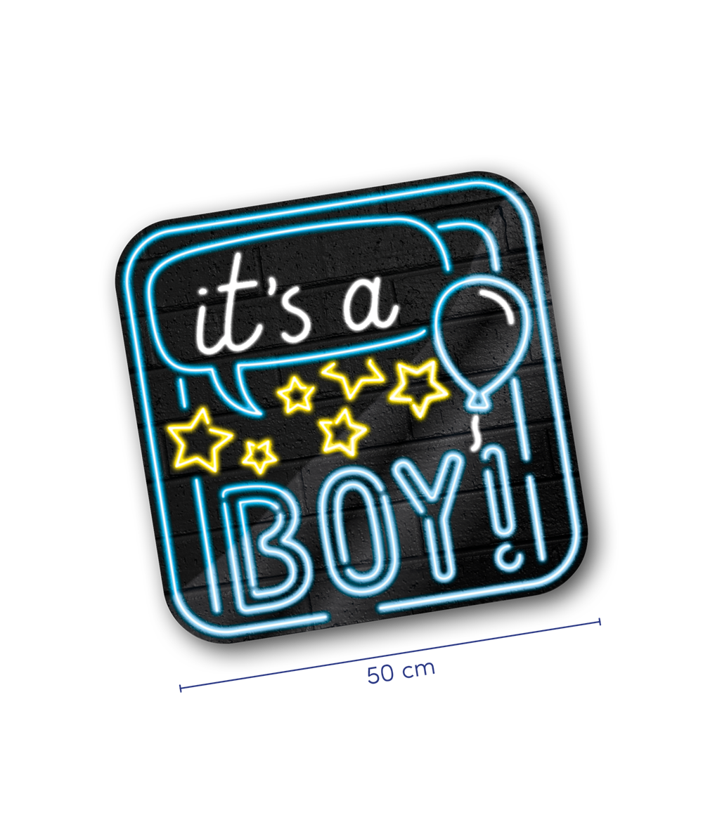 Huldeschild Neon - Geboorte Jongen OP=OP