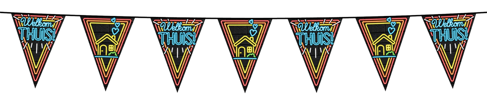 Neon party flag - Welkom thuis OP=OP