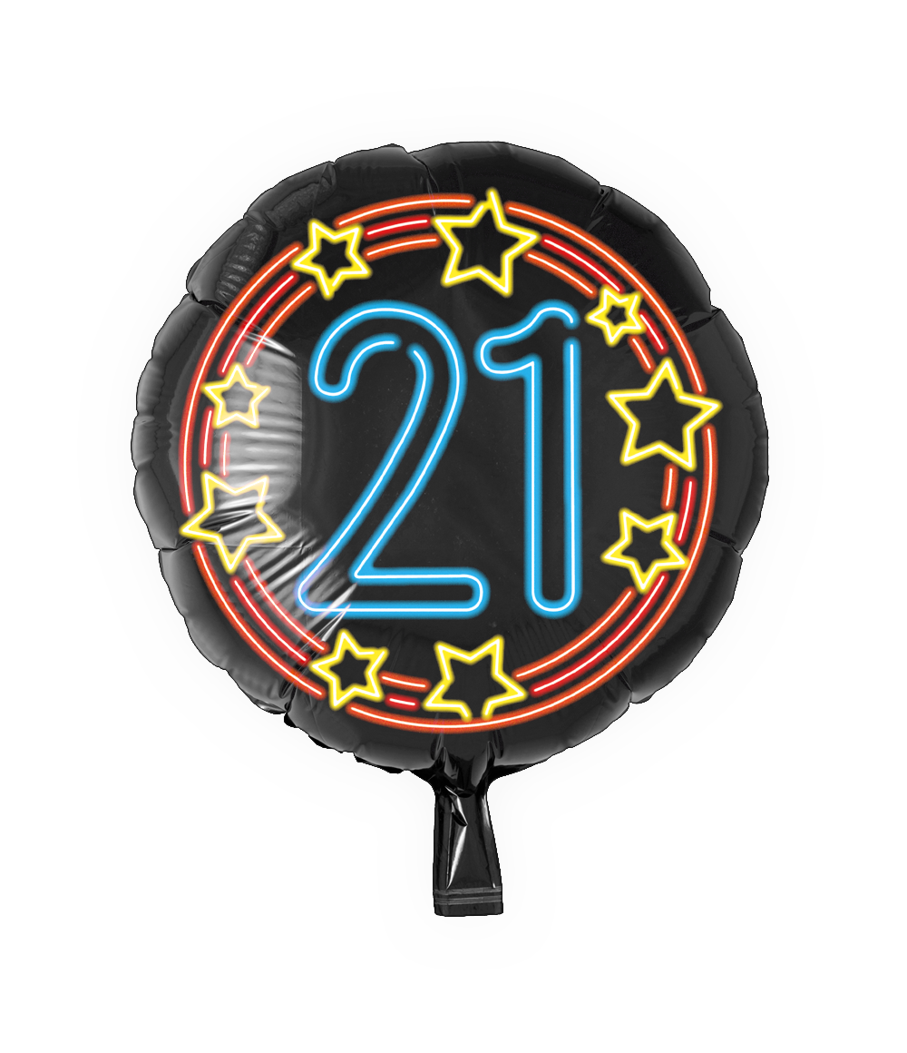 Neon Foil balloon - 21 OP=OP
