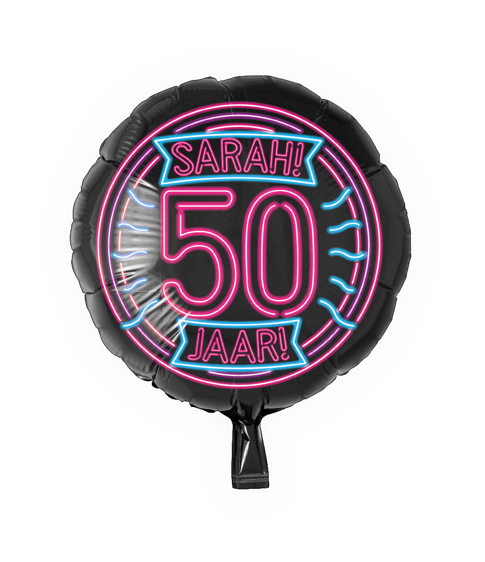 Neon Folie ballon - Sarah 50 OP=OP