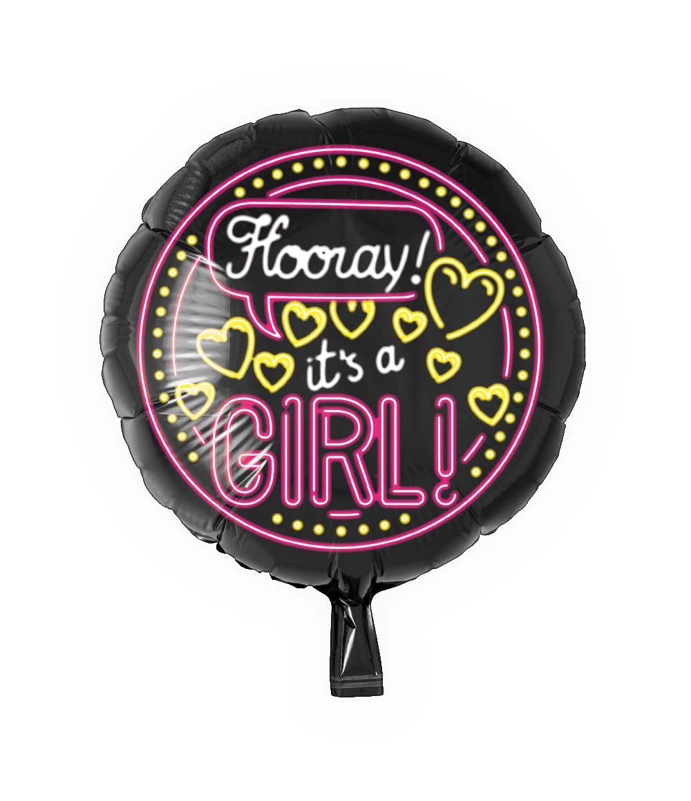 Neon Folie ballon - It's a girl OP=OP