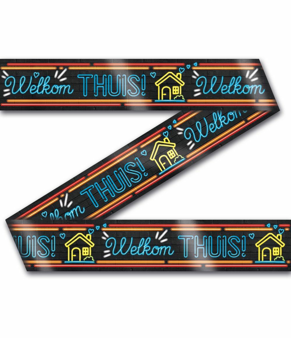 Neon party tape Welkom thuis OP=OP