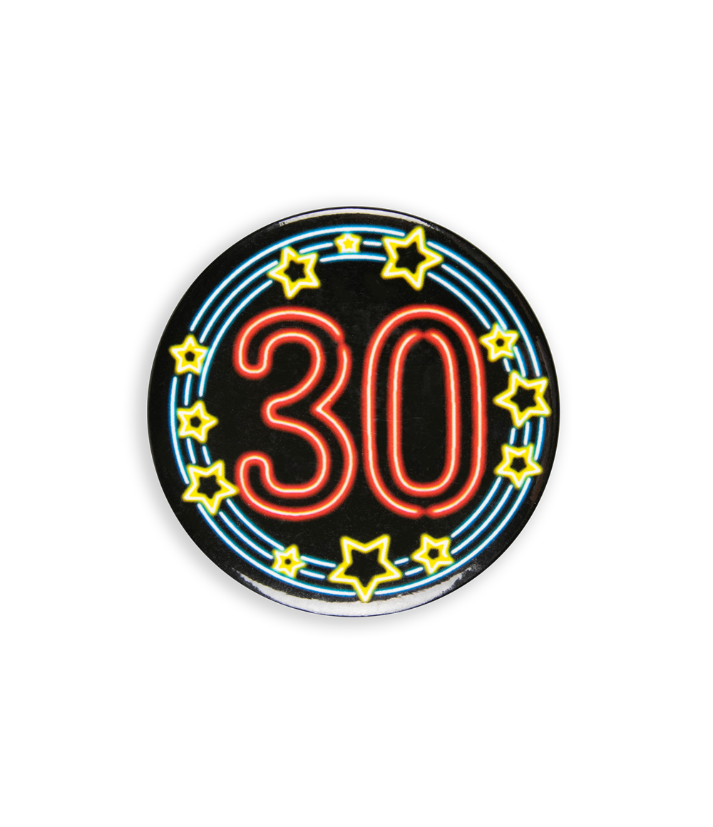 Neon button 30 jaar OP=OP
