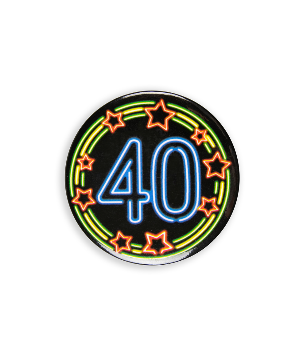 Neon button 40 jaar OP=OP