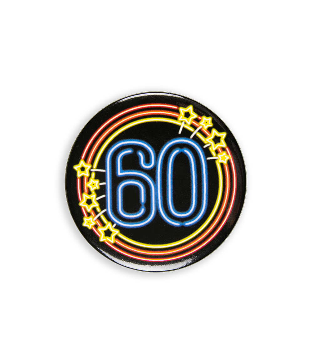 Neon button 60 jaar OP=OP