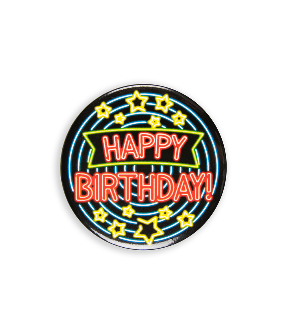 Neon button Happy Birthday OP=OP