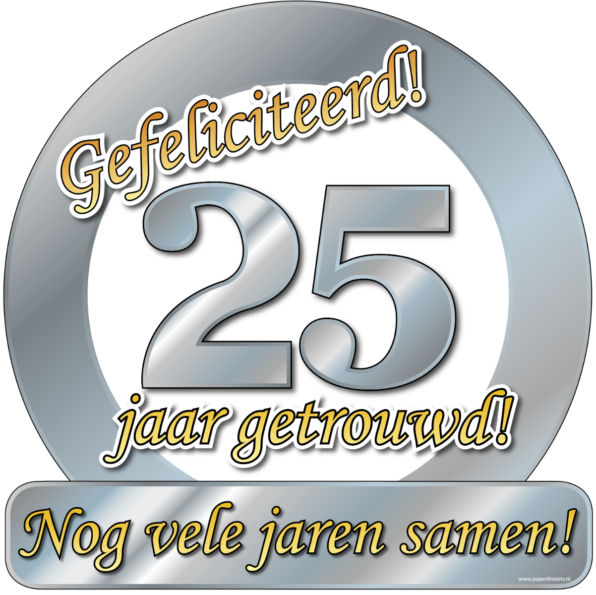 Huldeschild - Special - 25 jaar getrouwd