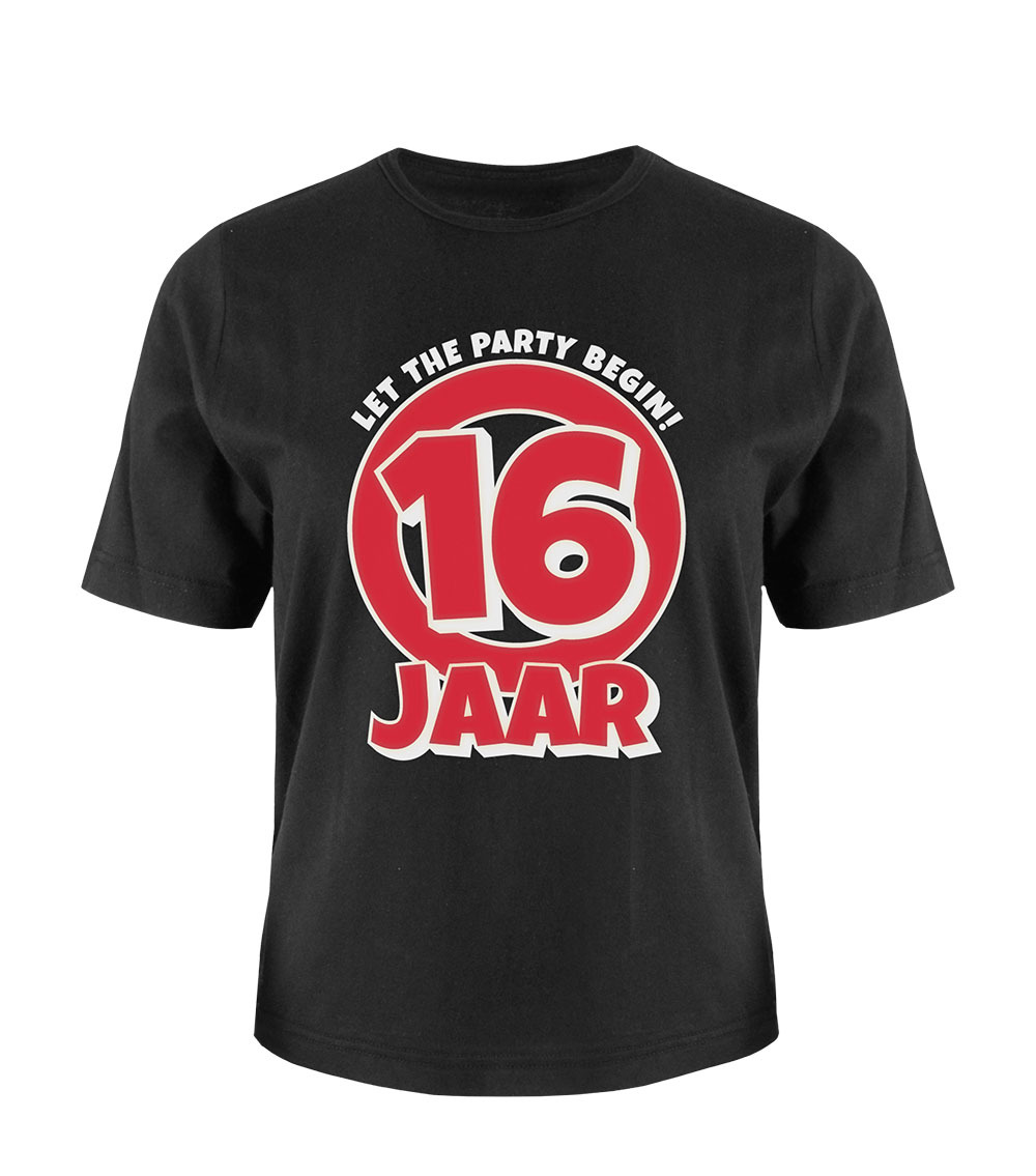 Leeftijd shirt - 16 jaar OP=OP