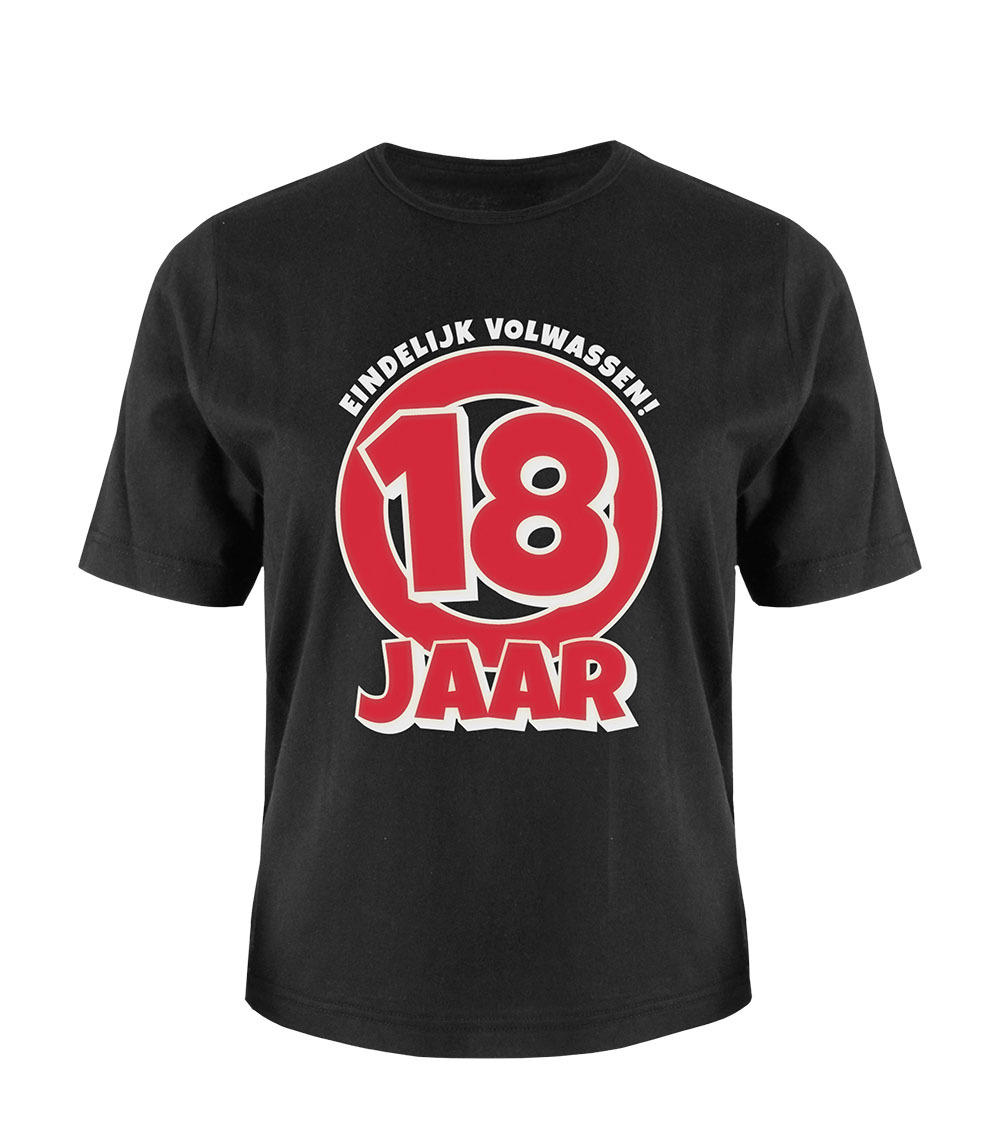 Leeftijd shirt - 18 jaar OP=OP