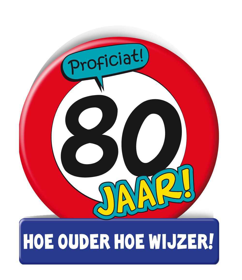 Wenskaart - 80 jaar verkeersbord