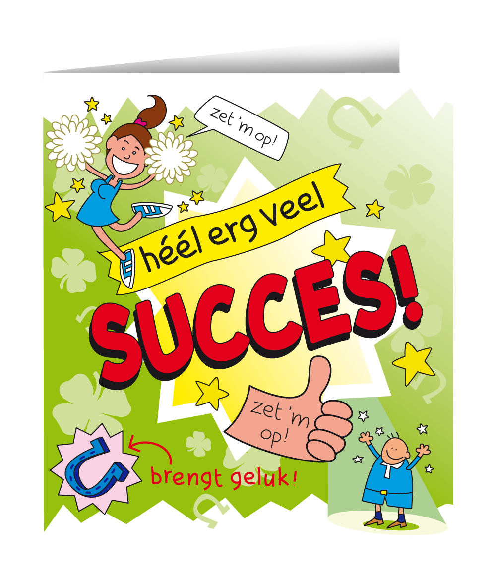 Wenskaart - succes cartoon