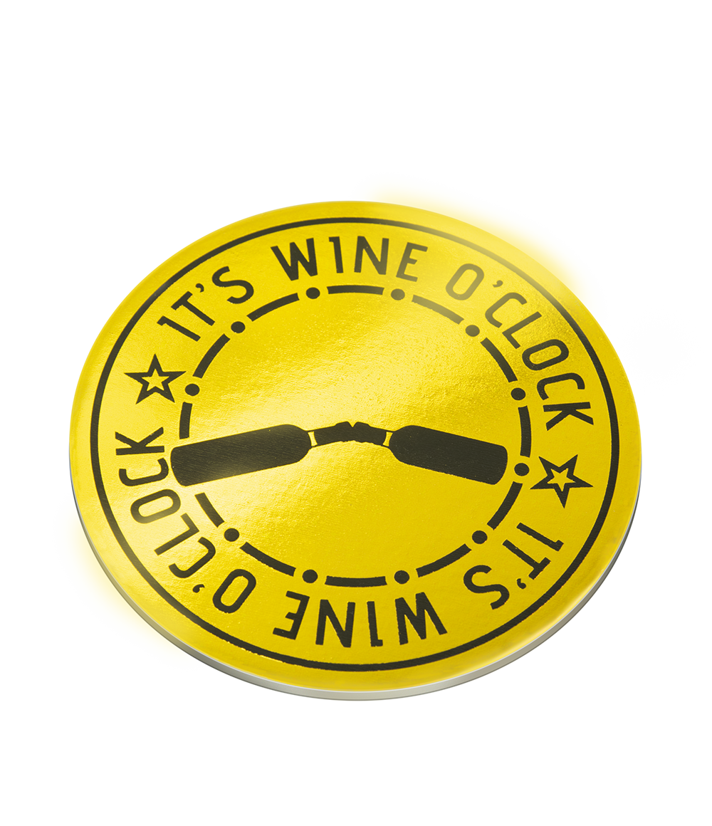 Glossy coasters - It's wine o'clock OP=OP