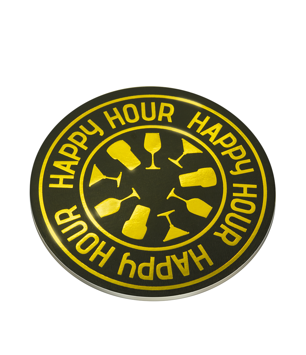 Glossy coasters - Happy hour!