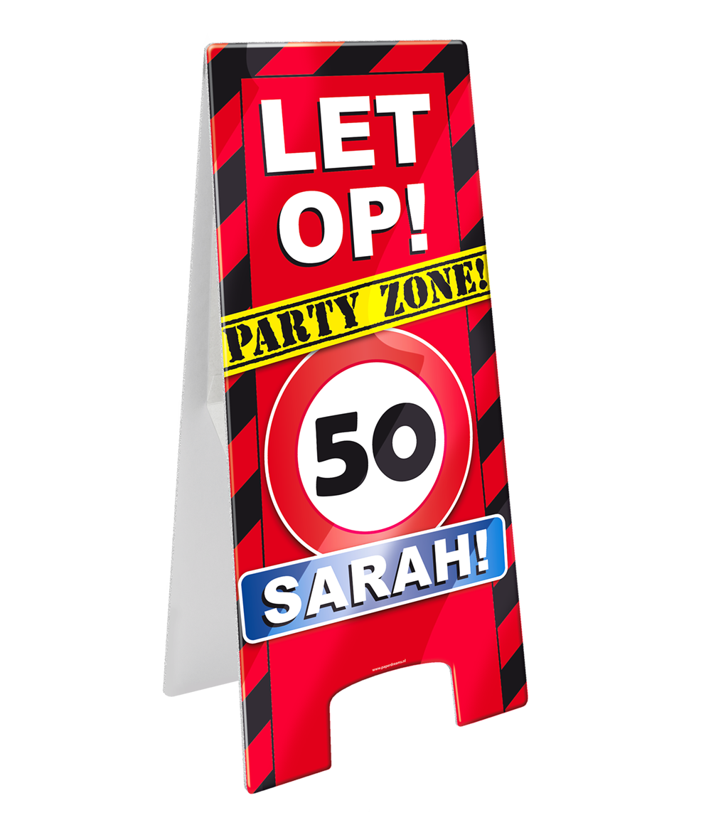 Warning sign 50 Sarah